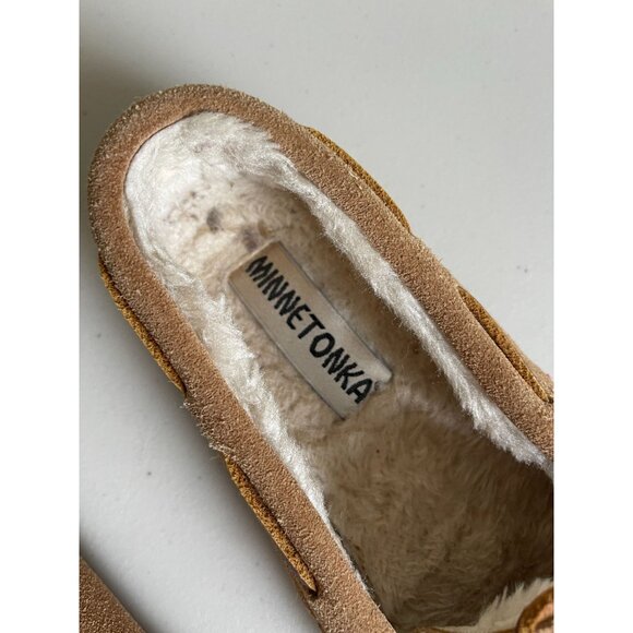 MINNETONKA Size 7M Brown Suede Leather Moccasins - Picture 4 of 7
